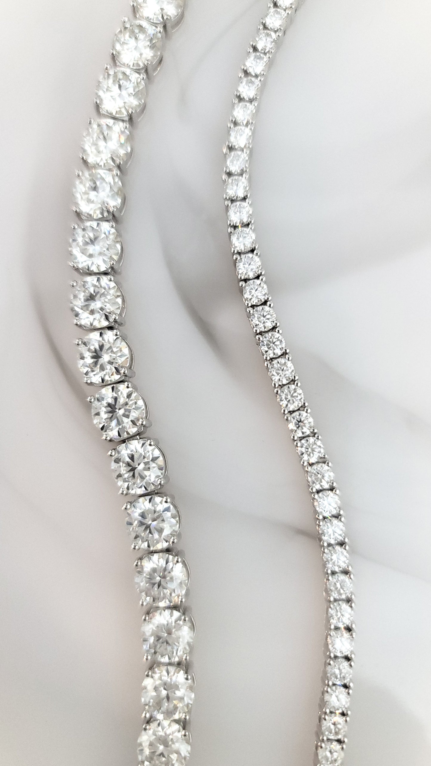 STELLA 3MM Moissanite Tennis Bracelet in Rhodium Over Sterling Silver