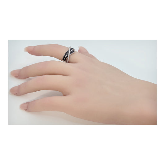 ADA Black Spinel Criss-Cross Ring.3