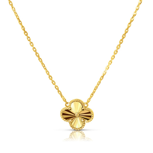 AUDREY Four-Leaf Clover Pendant Necklace 18K Gold Over Sterling Silver