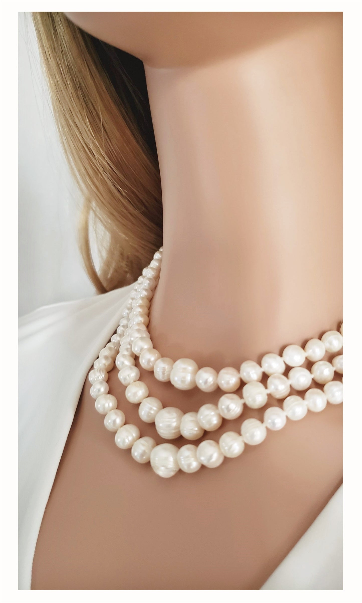 ELIZABETH Freshwater Pearl Wrap Necklace