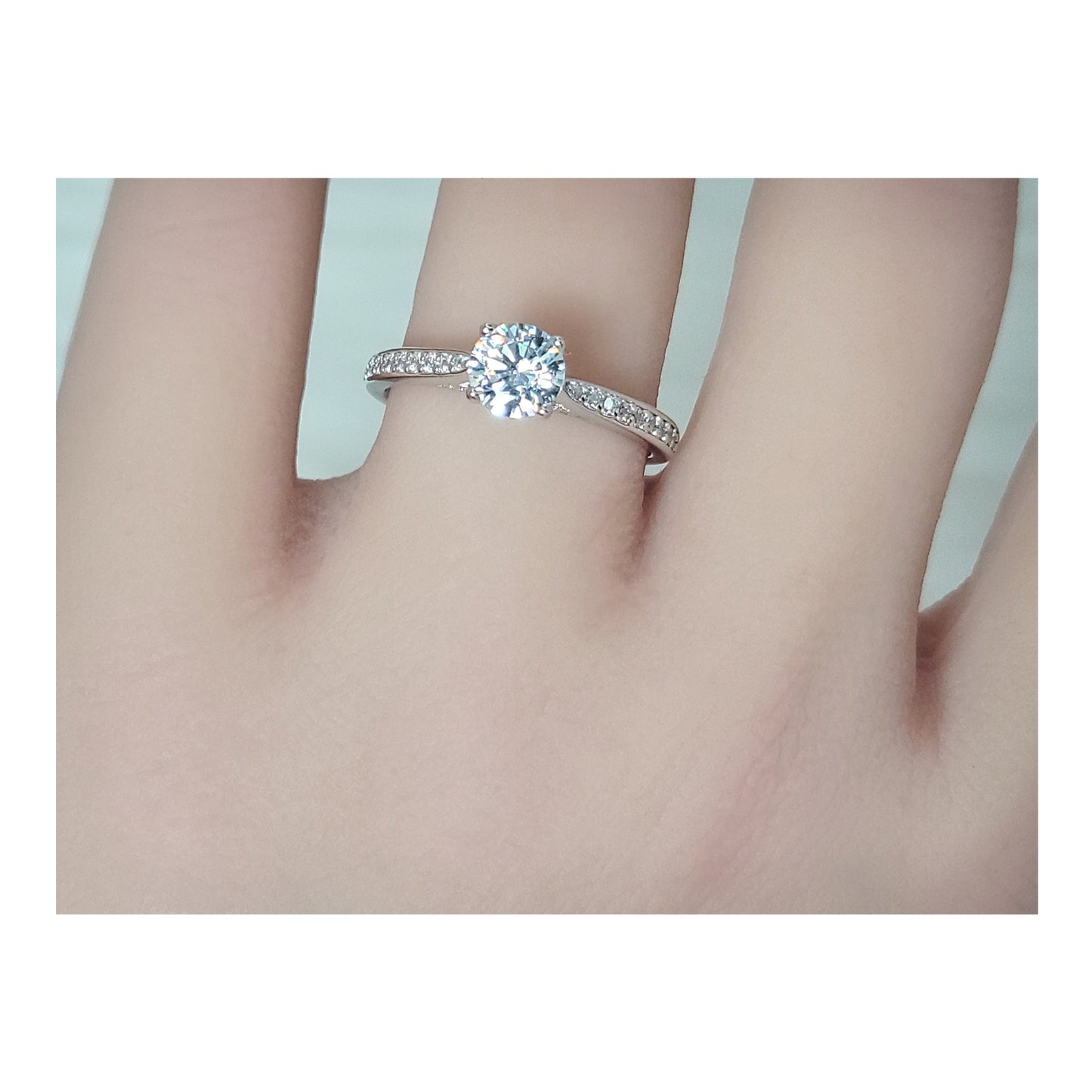 JOCELYNE Classic Solitaire Ring in Sterling Silver