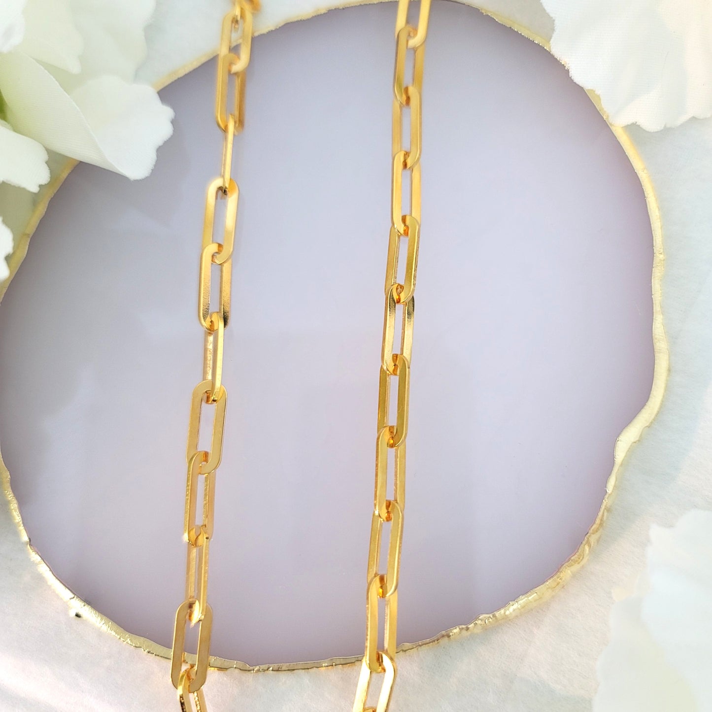 JENNIFER 4.5MM Paperclip Necklace 18K Gold Vermeil on Sterling Silver