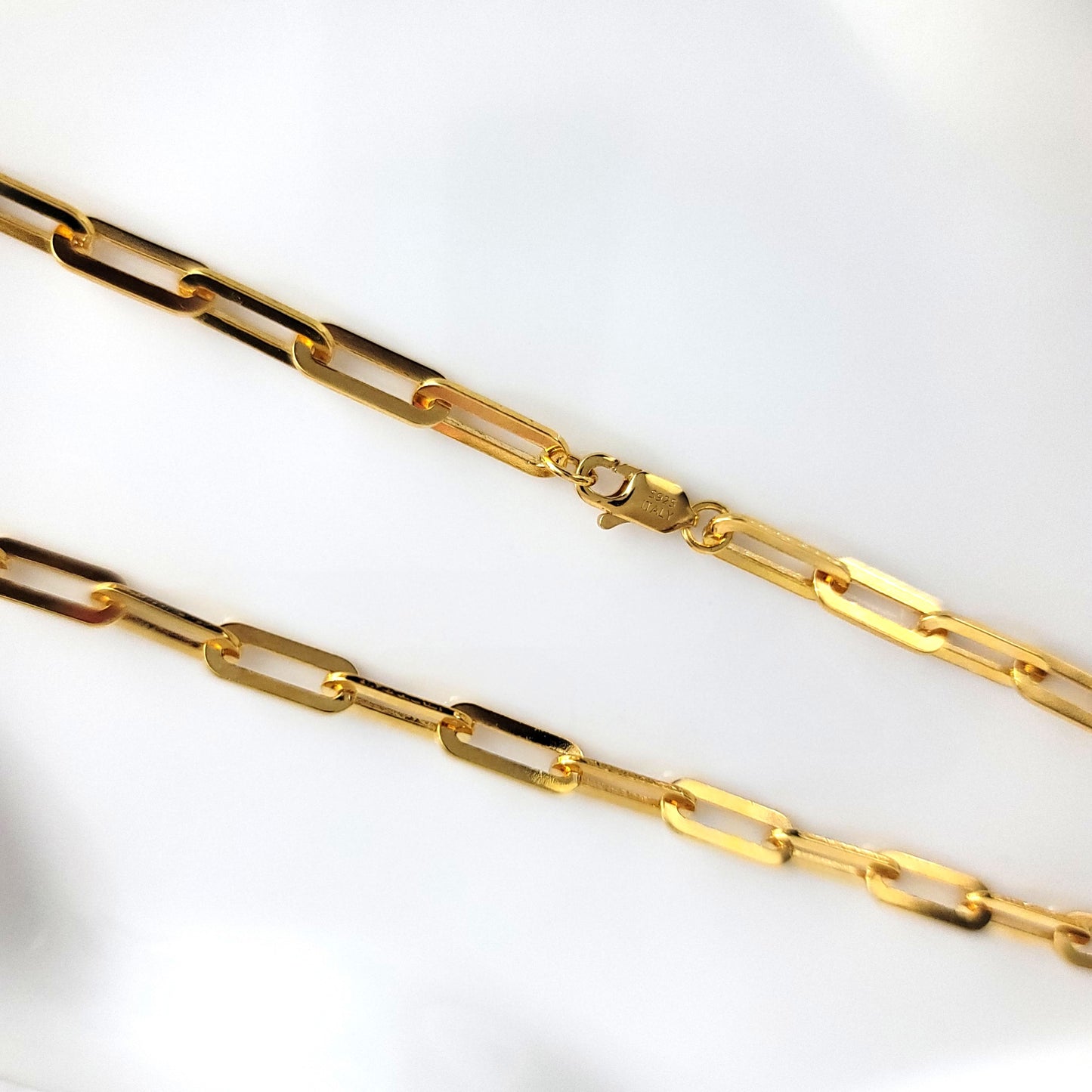 JENNIFER 4.5MM Paperclip Necklace 18K Gold Vermeil on Sterling Silver