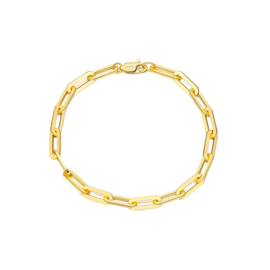 JENNY 4.5MM Paperclip Bracelet 18K Gold Vermeil on Sterling Silver