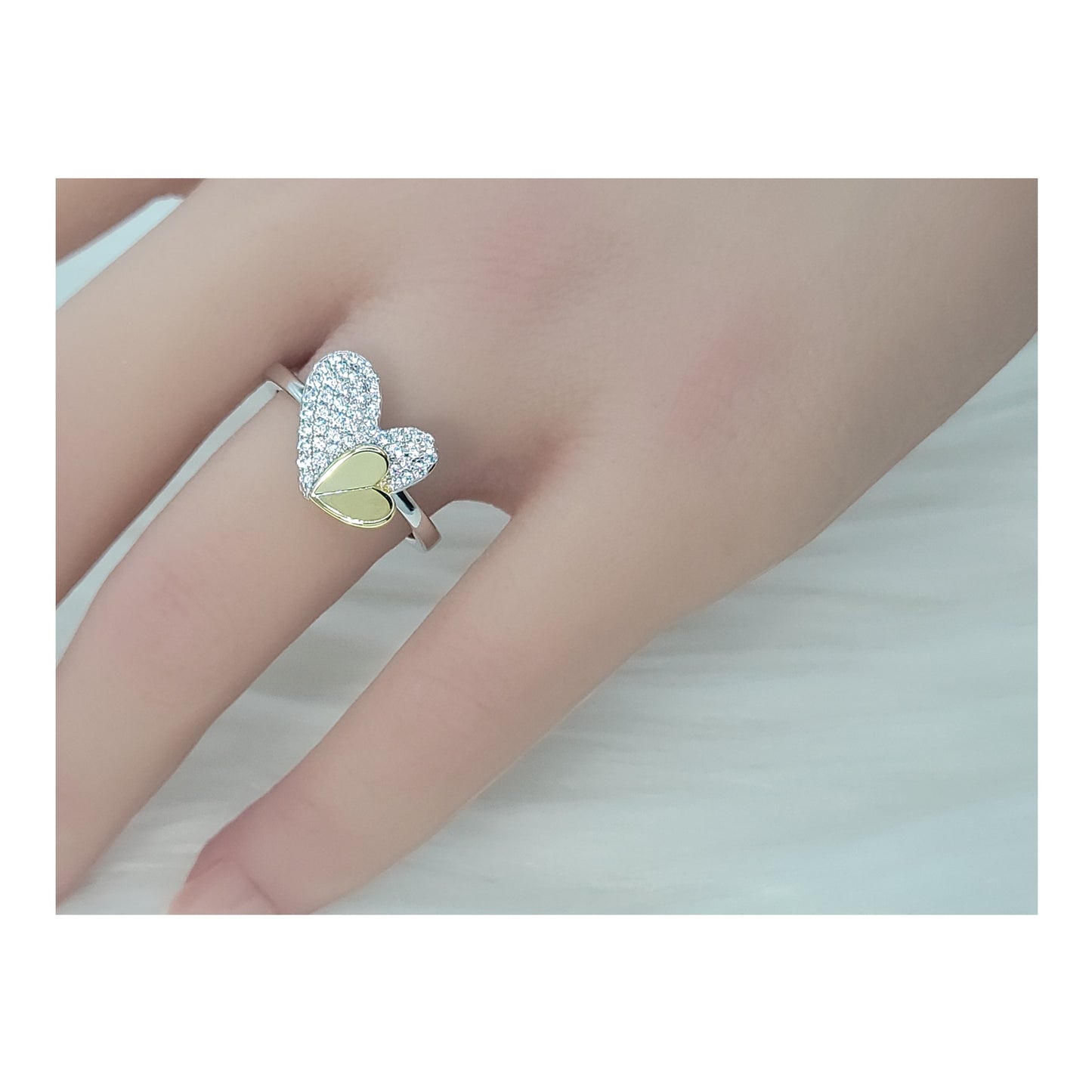 LOIS Heart Ring in Sterling Silver 18K Gold Plated