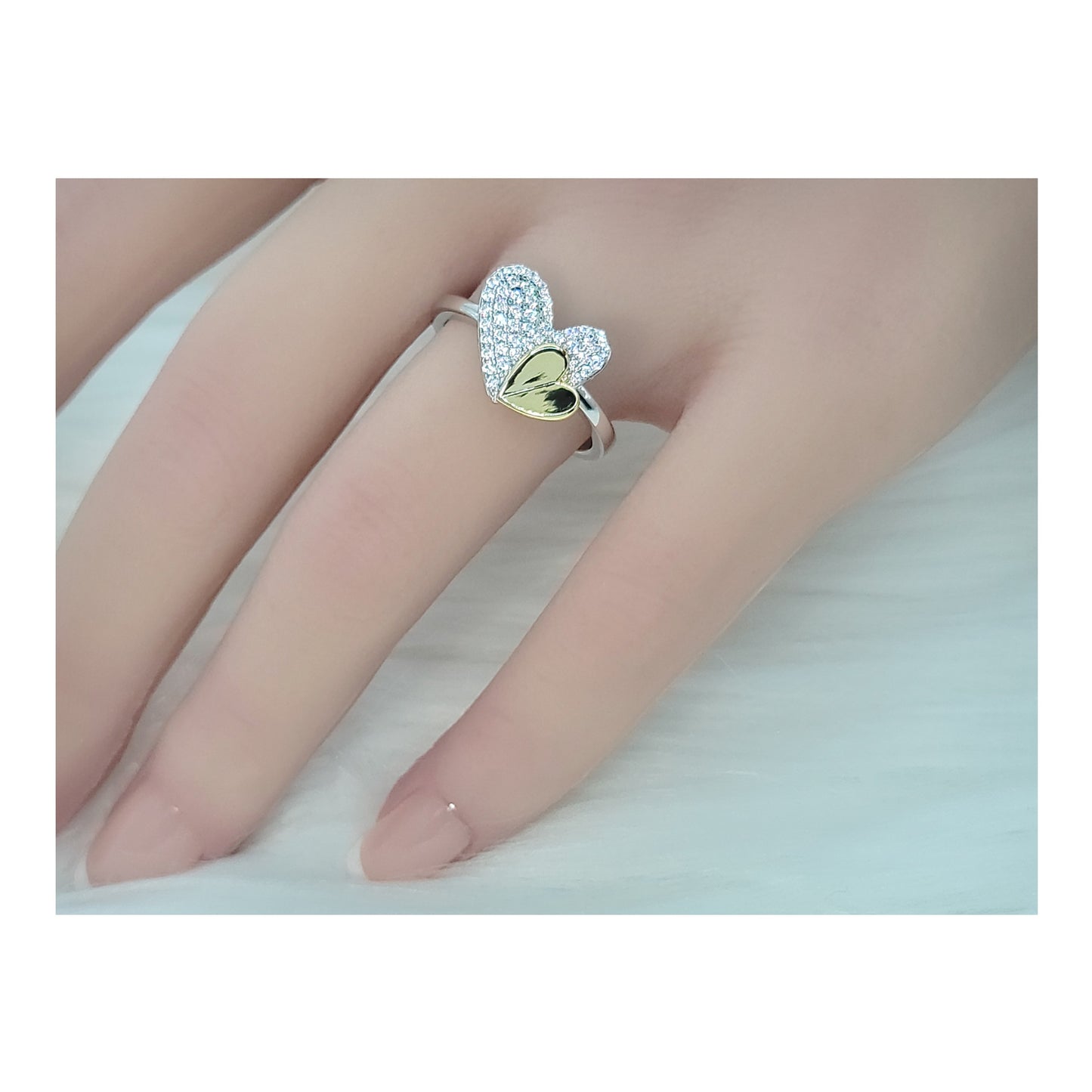 LOIS Heart Ring in Sterling Silver 18K Gold Plated