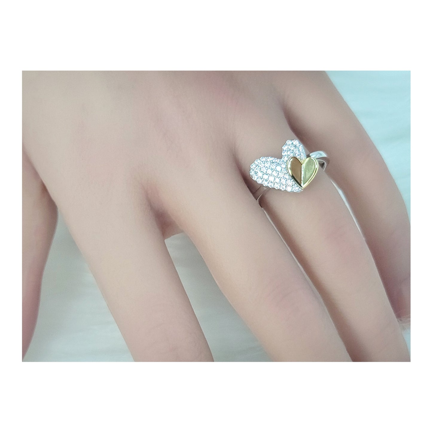 LOIS Heart Ring in Sterling Silver 18K Gold Plated