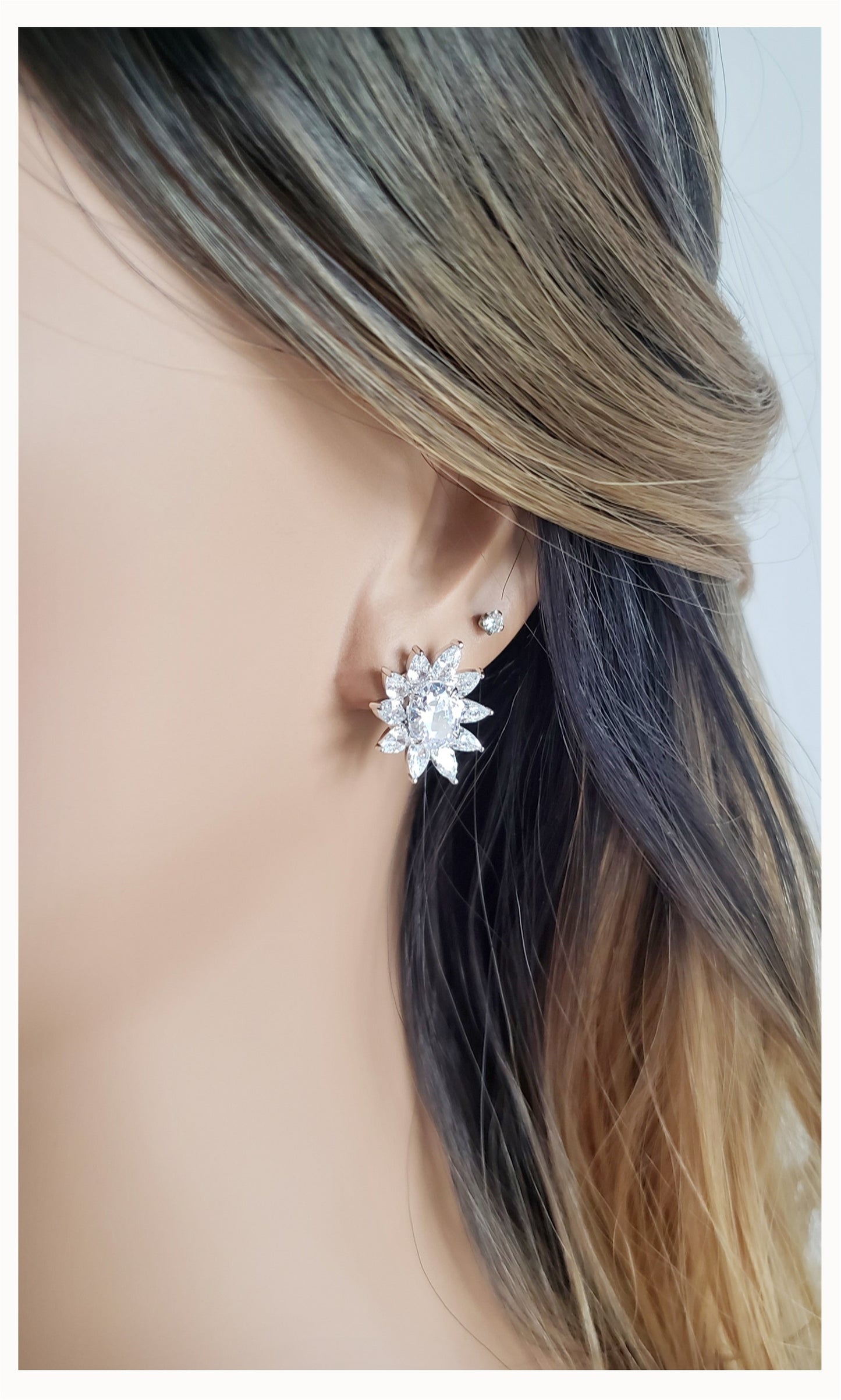 MILANIA Flower Cluster Earrings in Sterling Silver