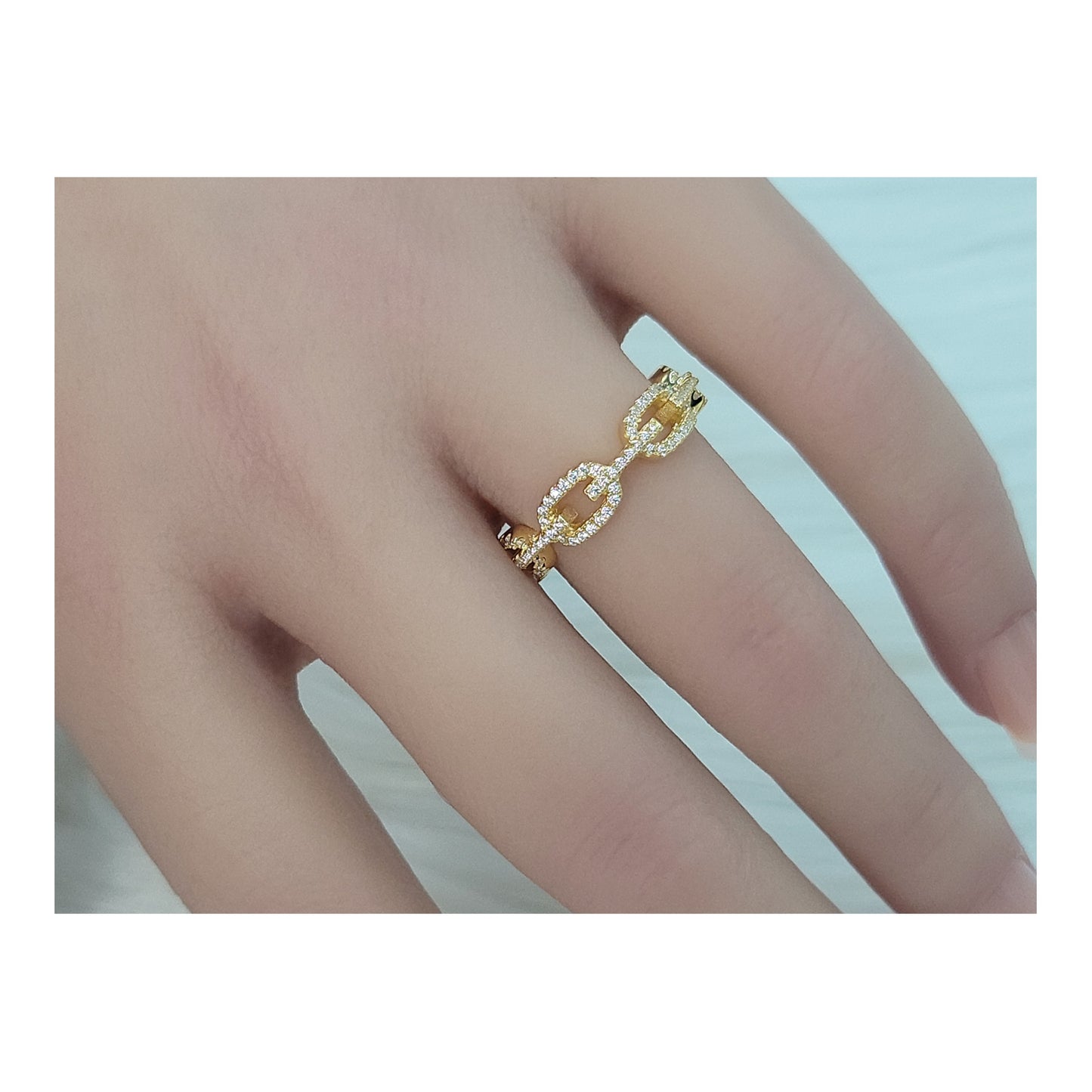 NAANA Chain Link Ring 18K Gold Plated