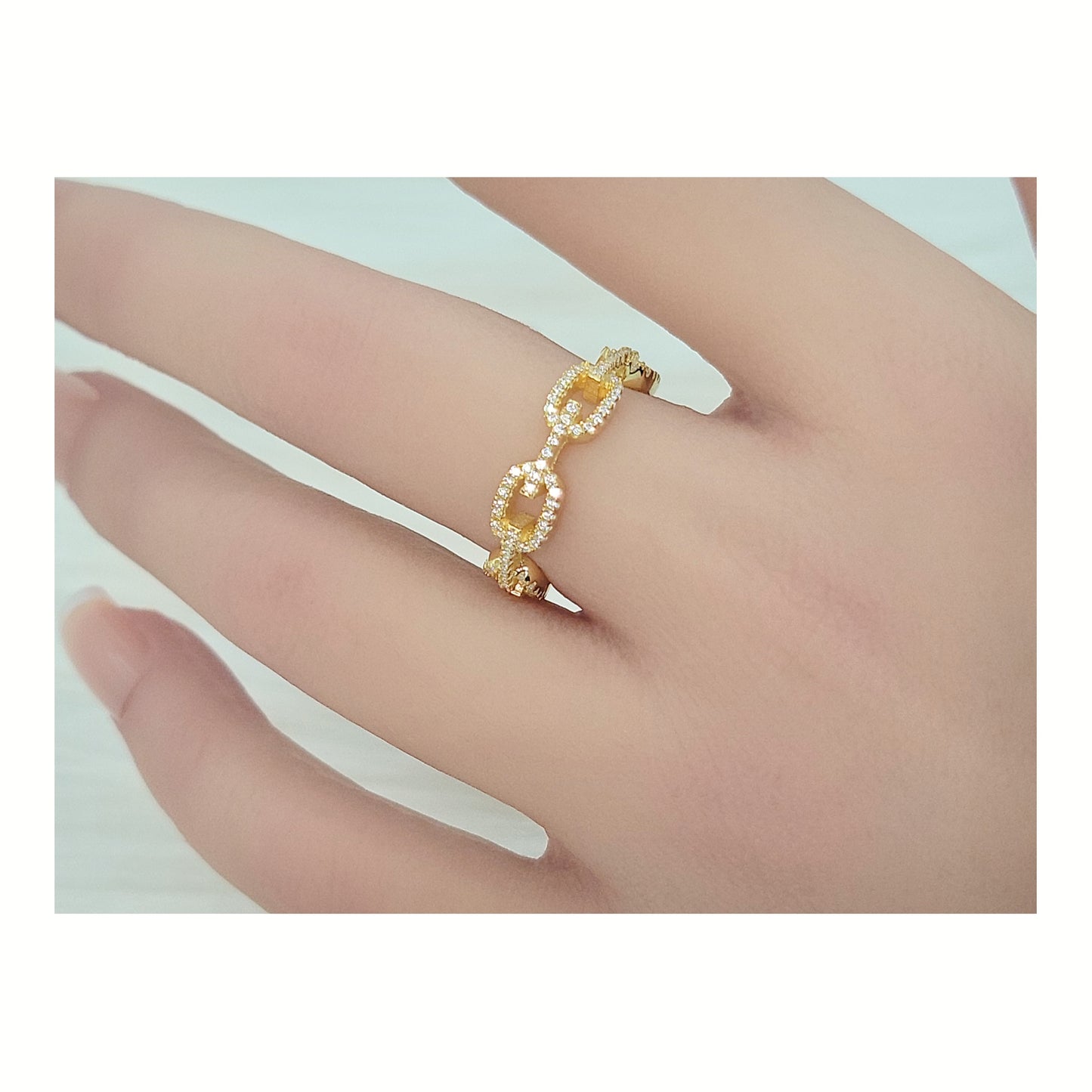 NAANA Chain Link Ring 18K Gold Plated