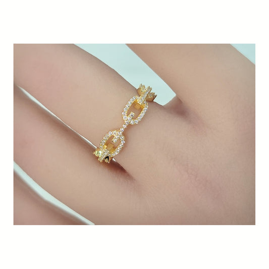 NAANA Chain Link Ring 18K Gold Over Sterling Silver