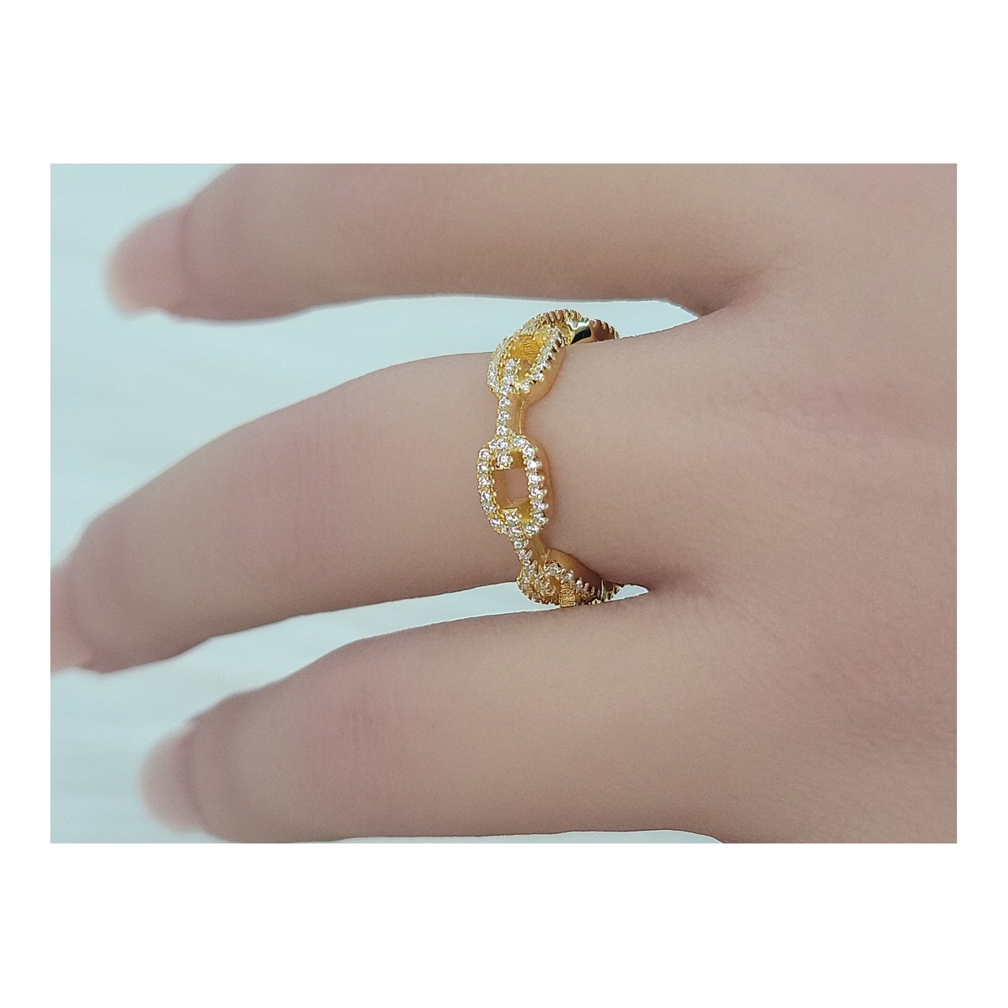 NAANA Chain Link Ring 18K Gold Plated