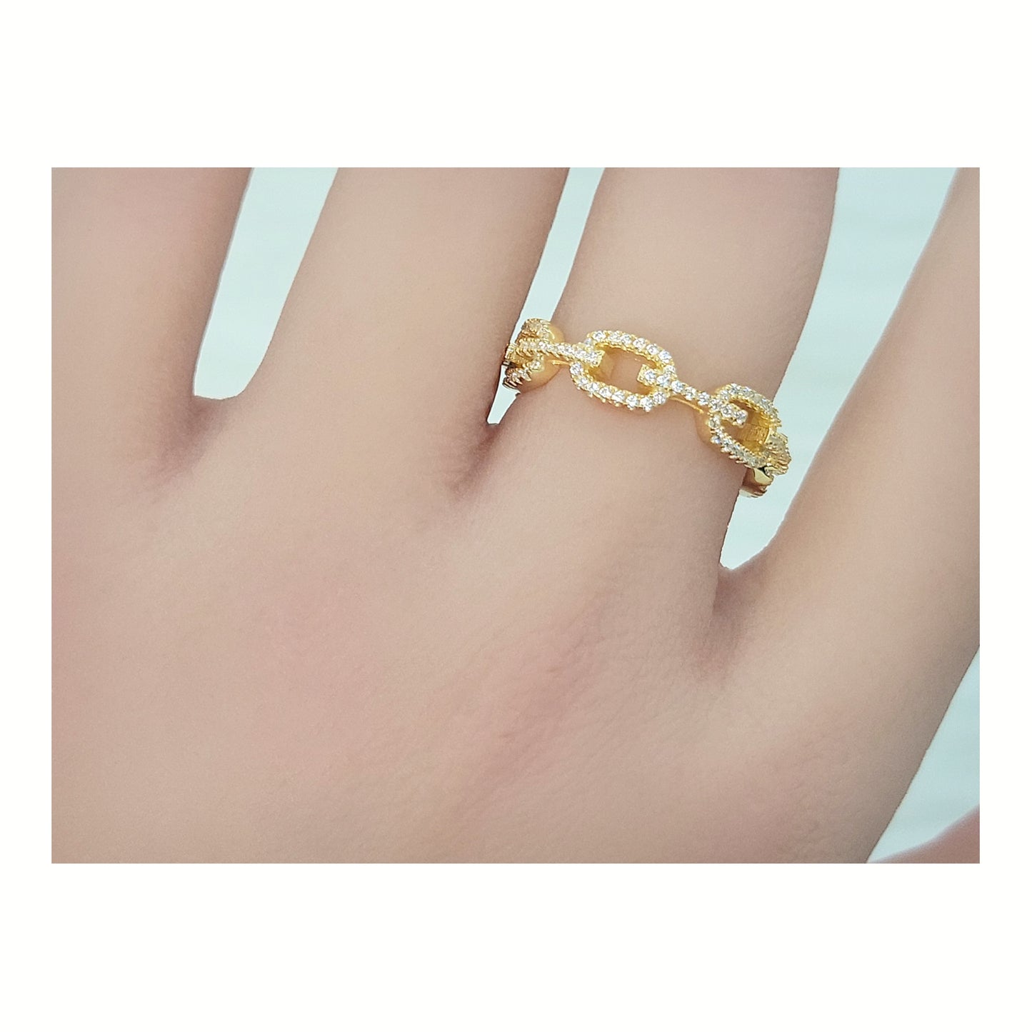 NAANA Chain Link Ring 18K Gold Plated