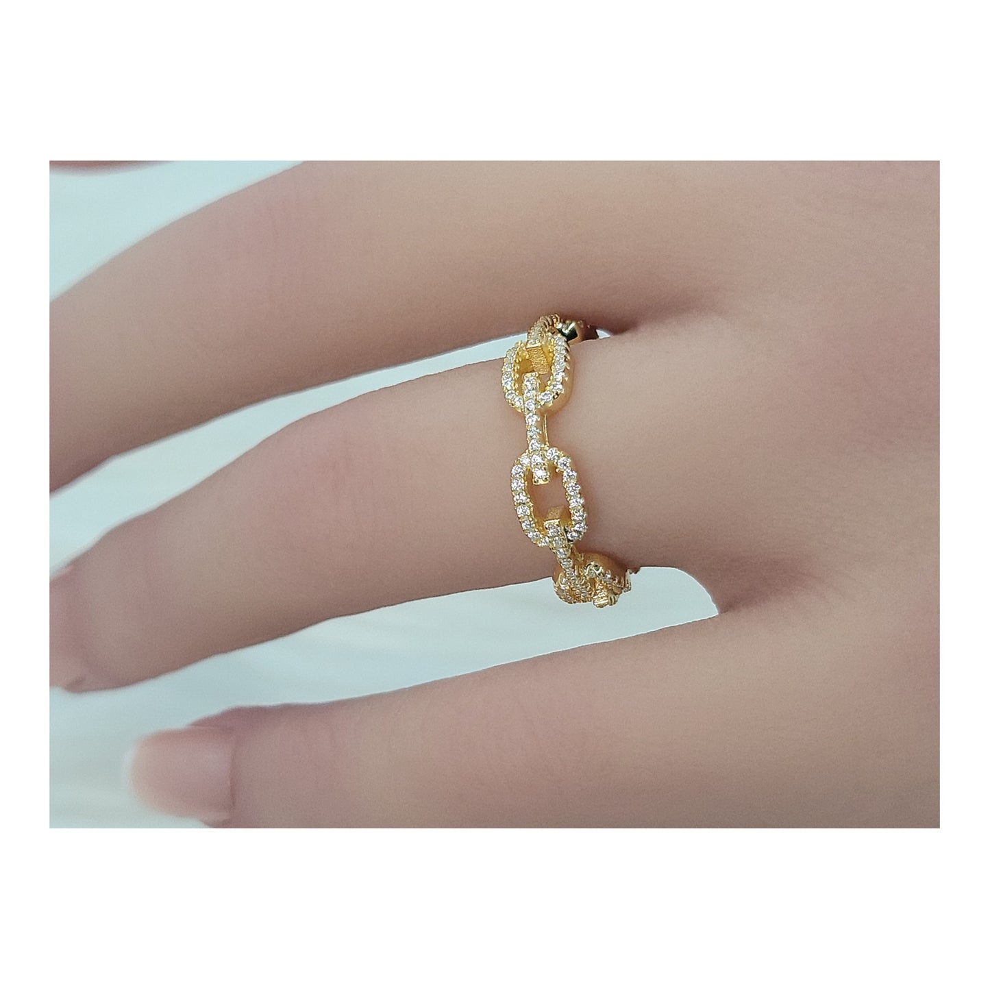 NAANA Chain Link Ring 18K Gold Plated