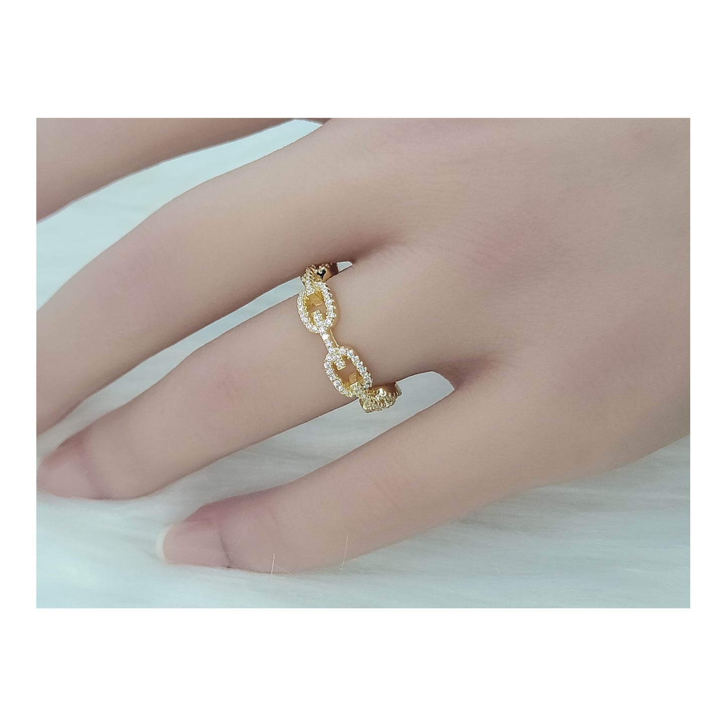 NAANA Chain Link Ring 18K Gold Plated