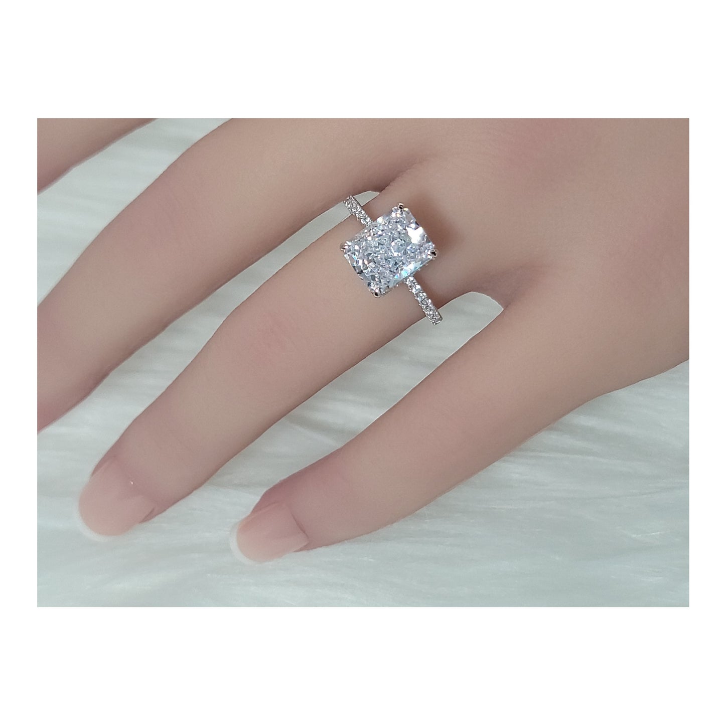 NINA Rectangle Cubic Zirconia Ring