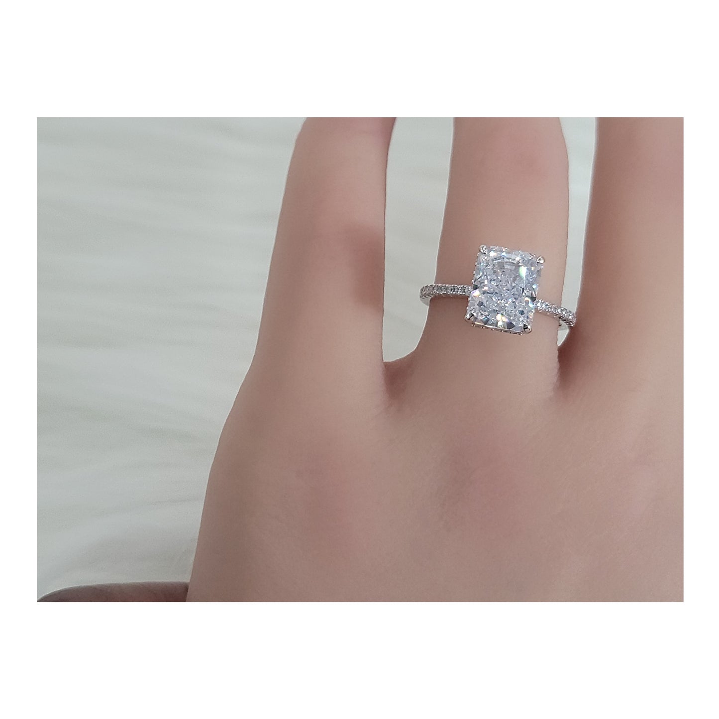 NINA Rectangle Cubic Zirconia Ring