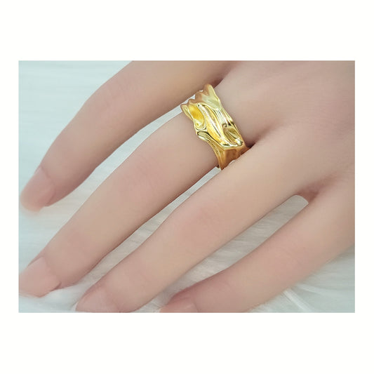 ROSA Adjustable Wide Wrap Band 18K Gold Over Sterling Silver