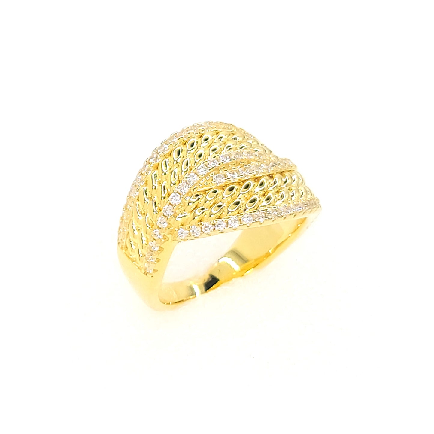 SHARON Multi-Row Band Ring 18K Gold Plated