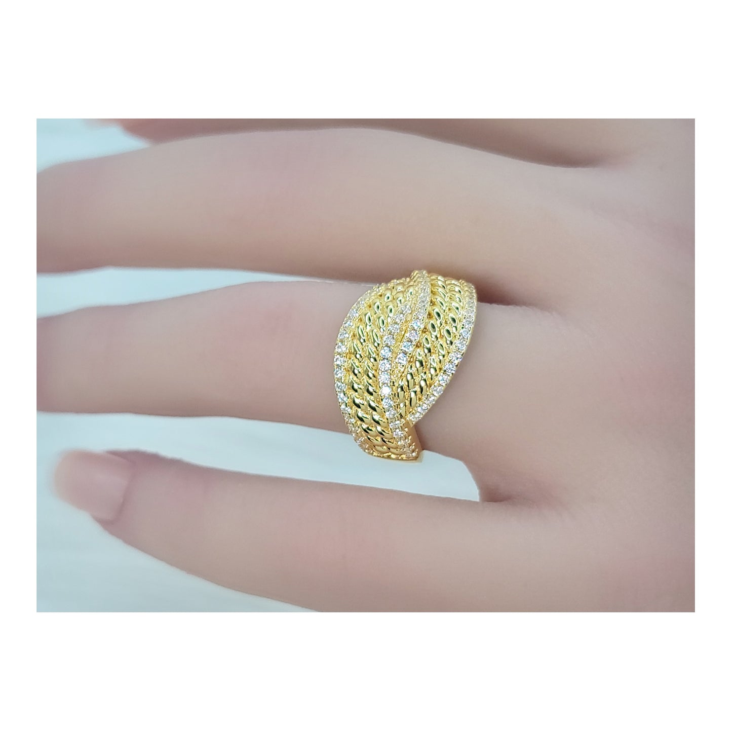 SHARON Multi-Row Band Ring 18K Gold Plated