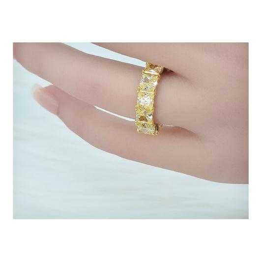 SOFIA White CZ Diamond Simulant Eternity Tennis Band 14K Gold Over Sterling Silver