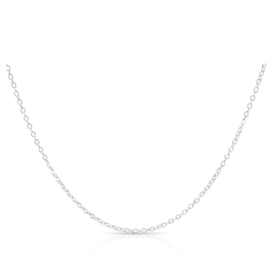 VITA Cable Chain in Rhodium Over Sterling Silver