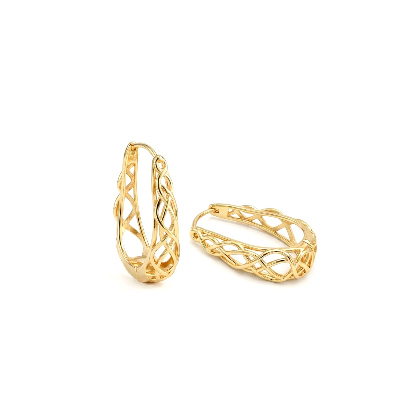 ADELE Oval Hoop Earrings 18K Gold Over Sterling Silver