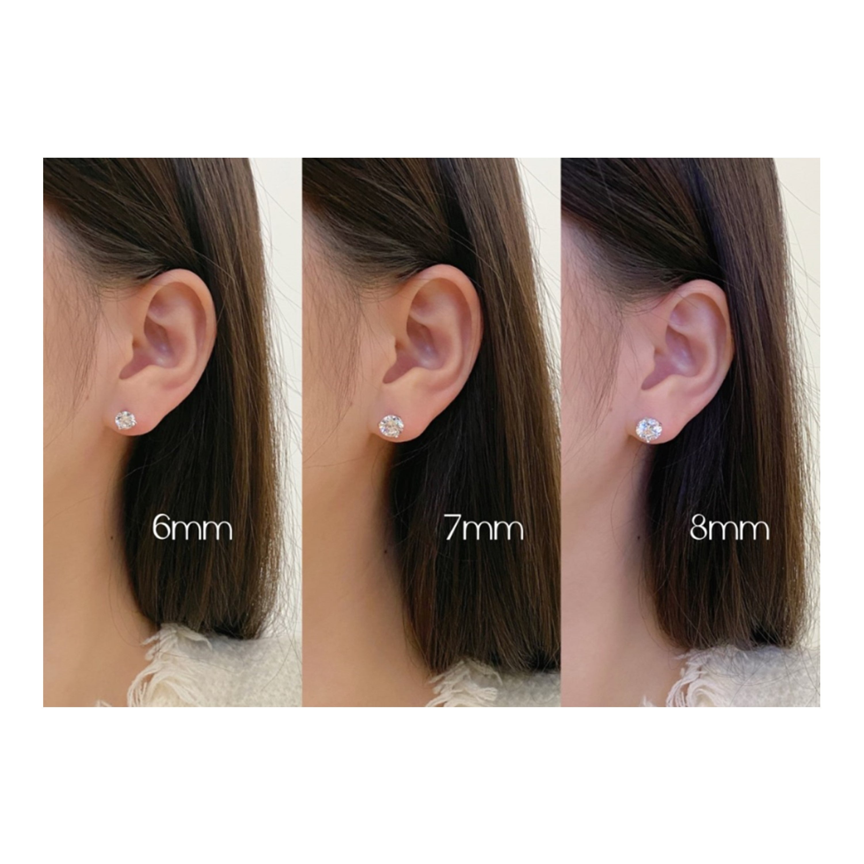 Large cubic zirconia stud earrings online