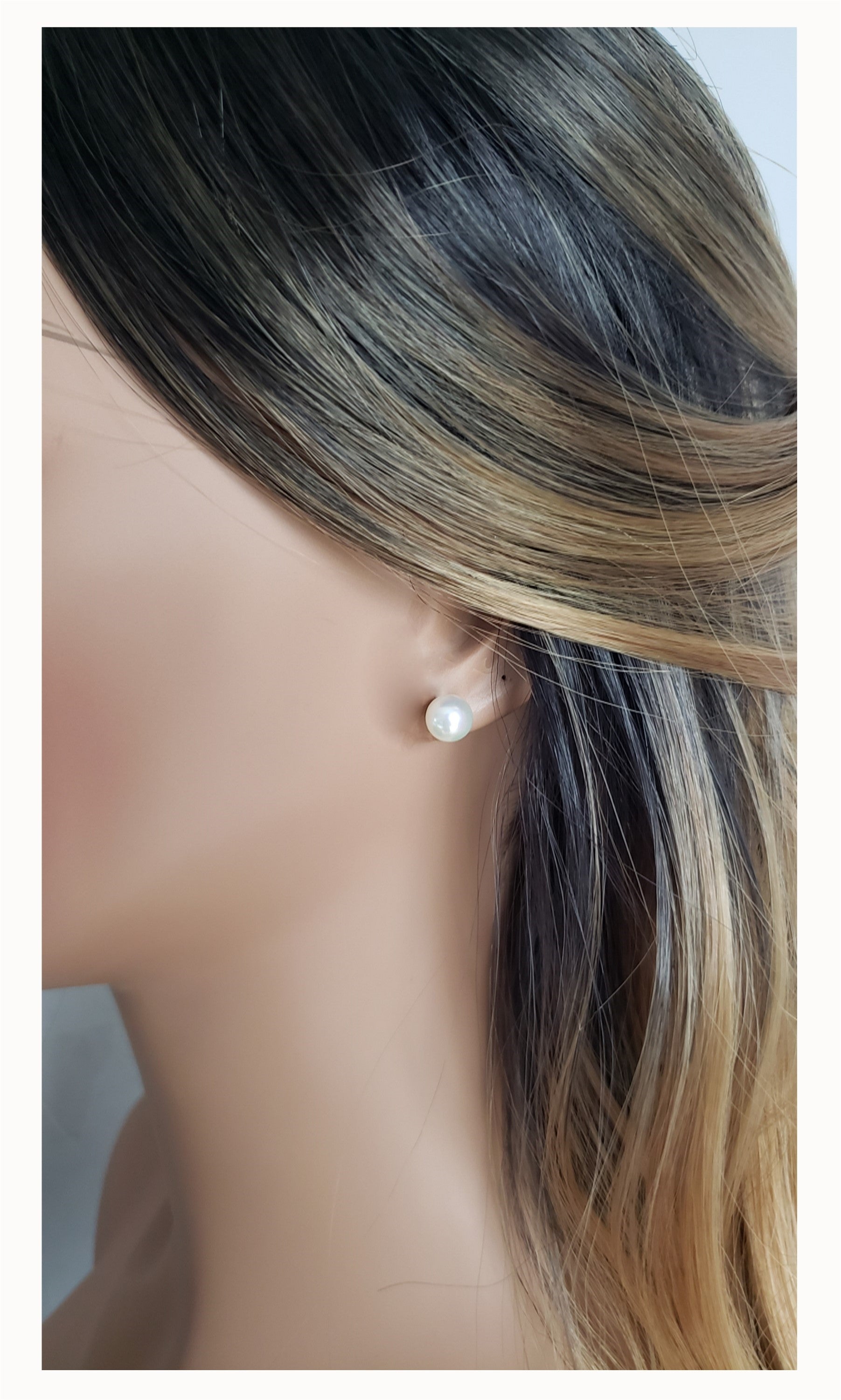 ALICE 8mm Pearl Stud Earrings 10