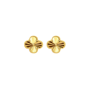 AUDREY Four-Leaf Clover Stud Earrings in 18K GP