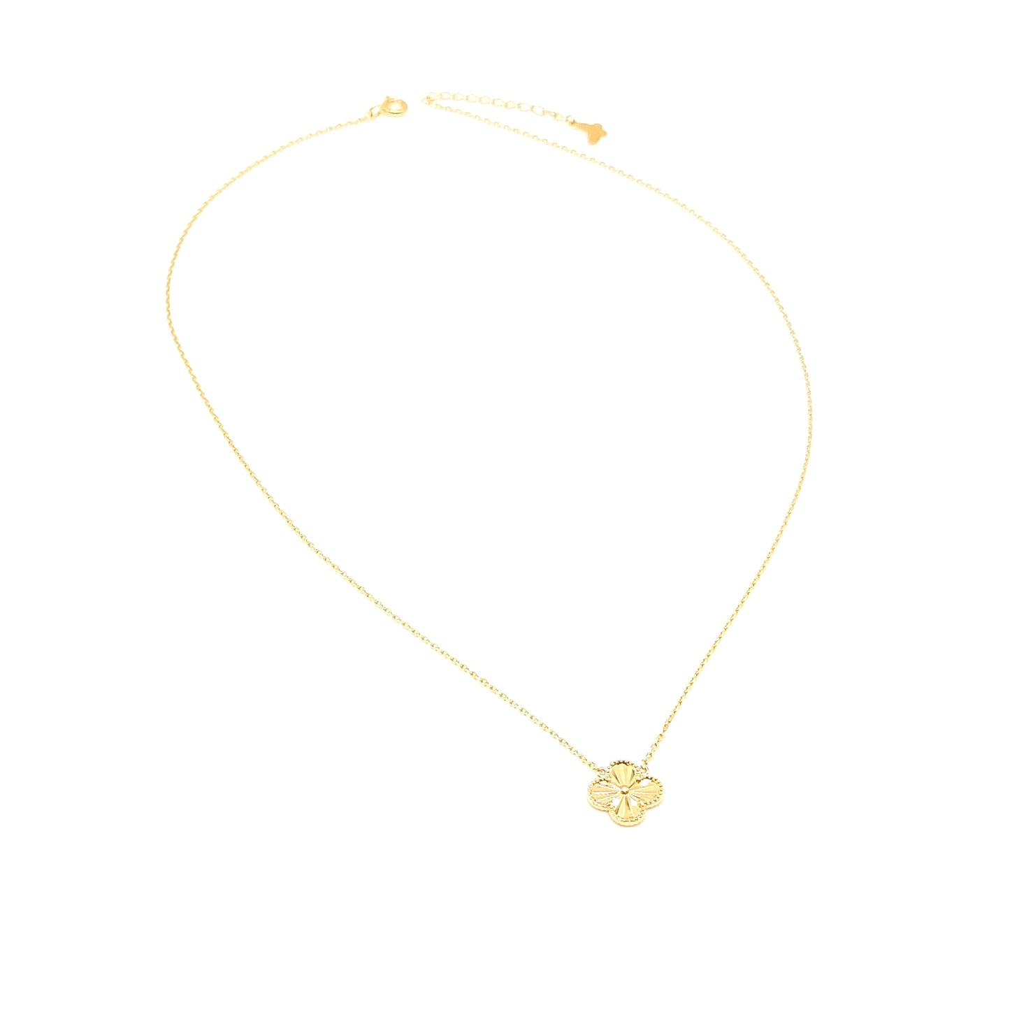 AUDREY 2-Piece Jewelry Set, Four Leaf Clover Earrings & Necklace 18K Gold Plated