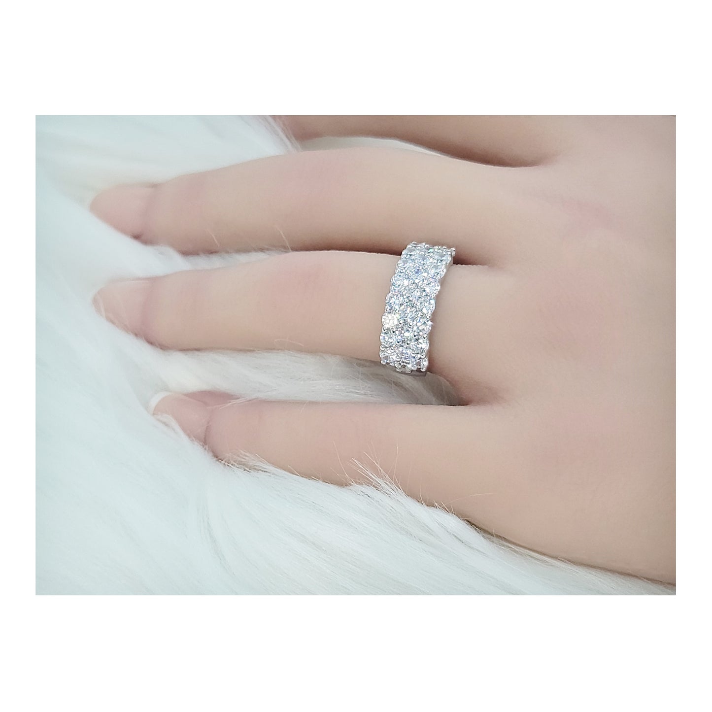 BENNY Triple Row Pavé Eternity Band