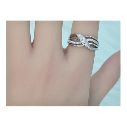 BIANCA Micro Pavé Crisscross Ring