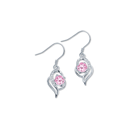 CHRISTELLE Pink Dangle Earrings