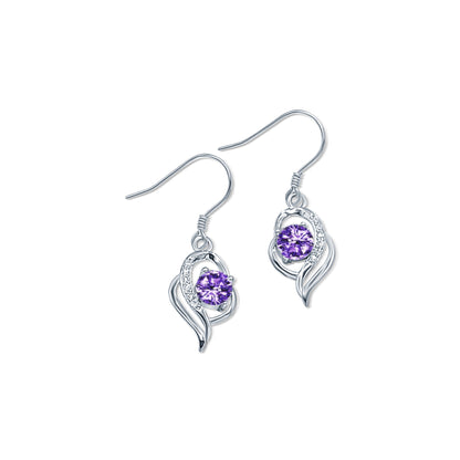 CHRISTELLE Royal Purple Dangle Earrings