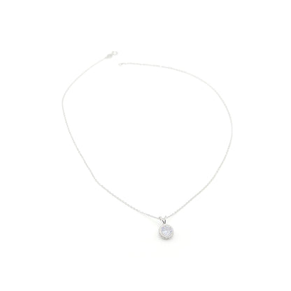 DIANE 2-Piece Jewelry Set, Round Halo Earrings and Necklace
