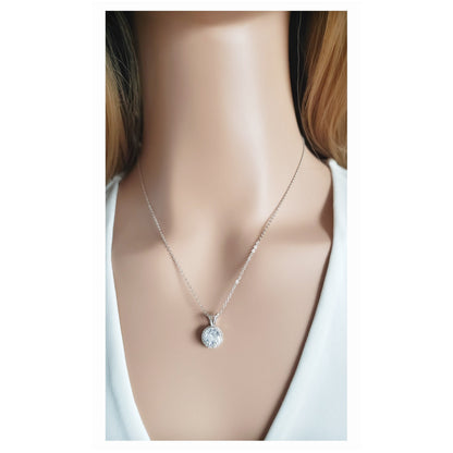 DIANE 2-Piece Jewelry Set, Round Halo Earrings and Necklace