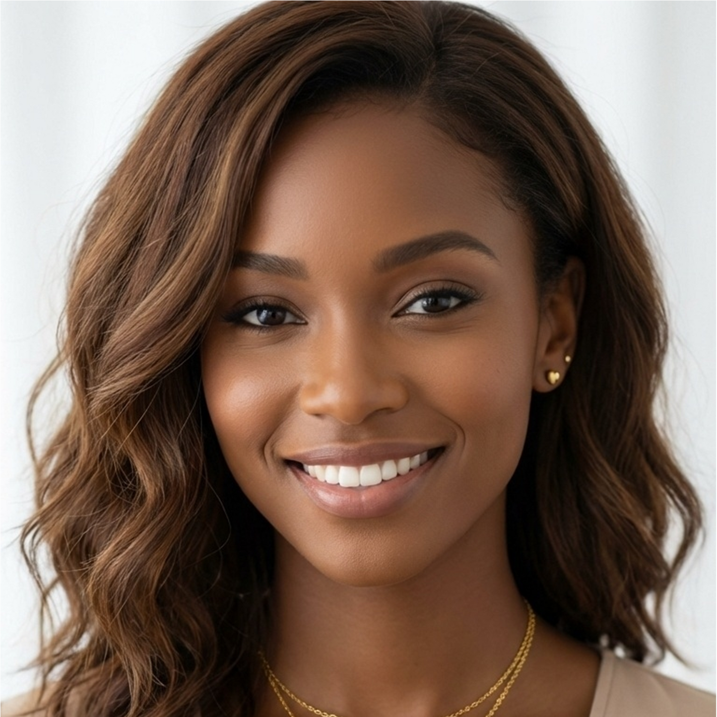 DESIREE 6MM Heart Stud Earrings 14K Gold Over Sterling Silver