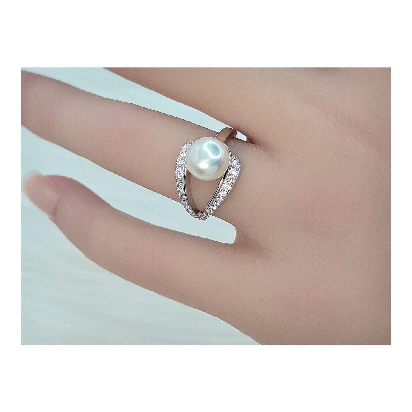 EDEN Pearl Ring in Sterling Silver