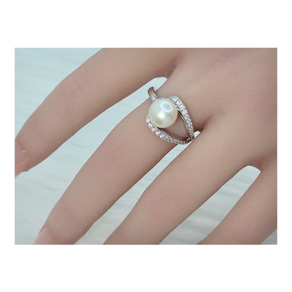 EDEN Pearl Ring in Sterling Silver