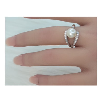 EDEN Pearl Ring in Sterling Silver