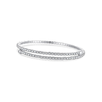 ELLA 2MM CZ Diamond Bangle Tennis Bracelet