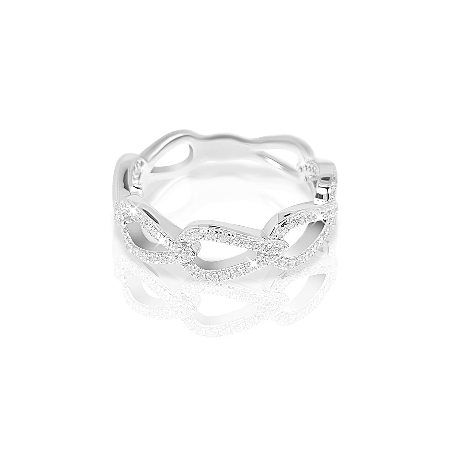 FRANCESCA Crisscross Ring in Sterling Silver