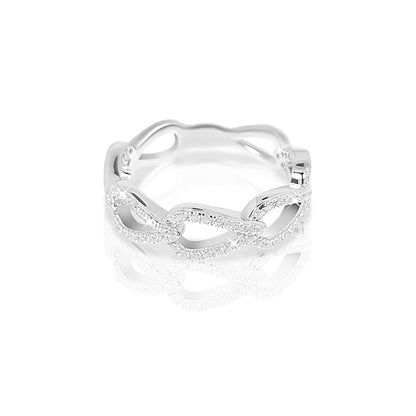 FRANCESCA Crisscross Ring in Sterling Silver