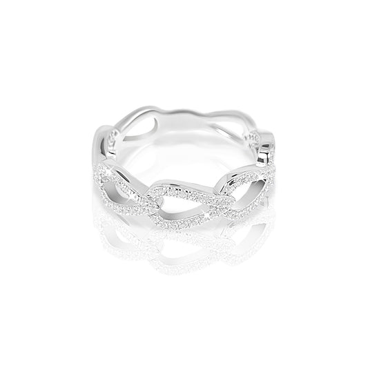 FRANCESCA Crisscross Ring in Sterling Silver