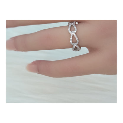 FRANCESCA Crisscross Ring in Sterling Silver