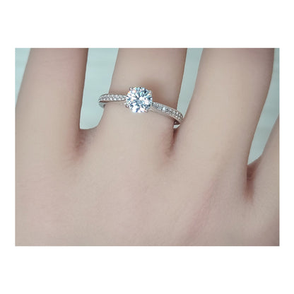 JOCELYNE Classic Solitaire Ring in Sterling Silver