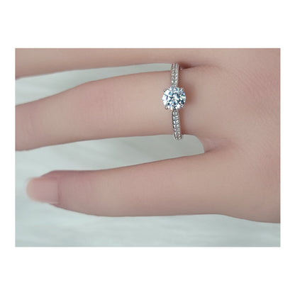 JOCELYNE Classic Solitaire Ring in Sterling Silver