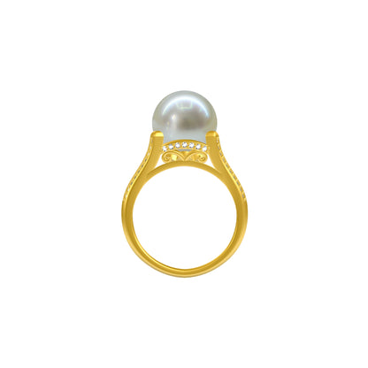 JUDITH Classic Pearl Ring 18K Gold Plated