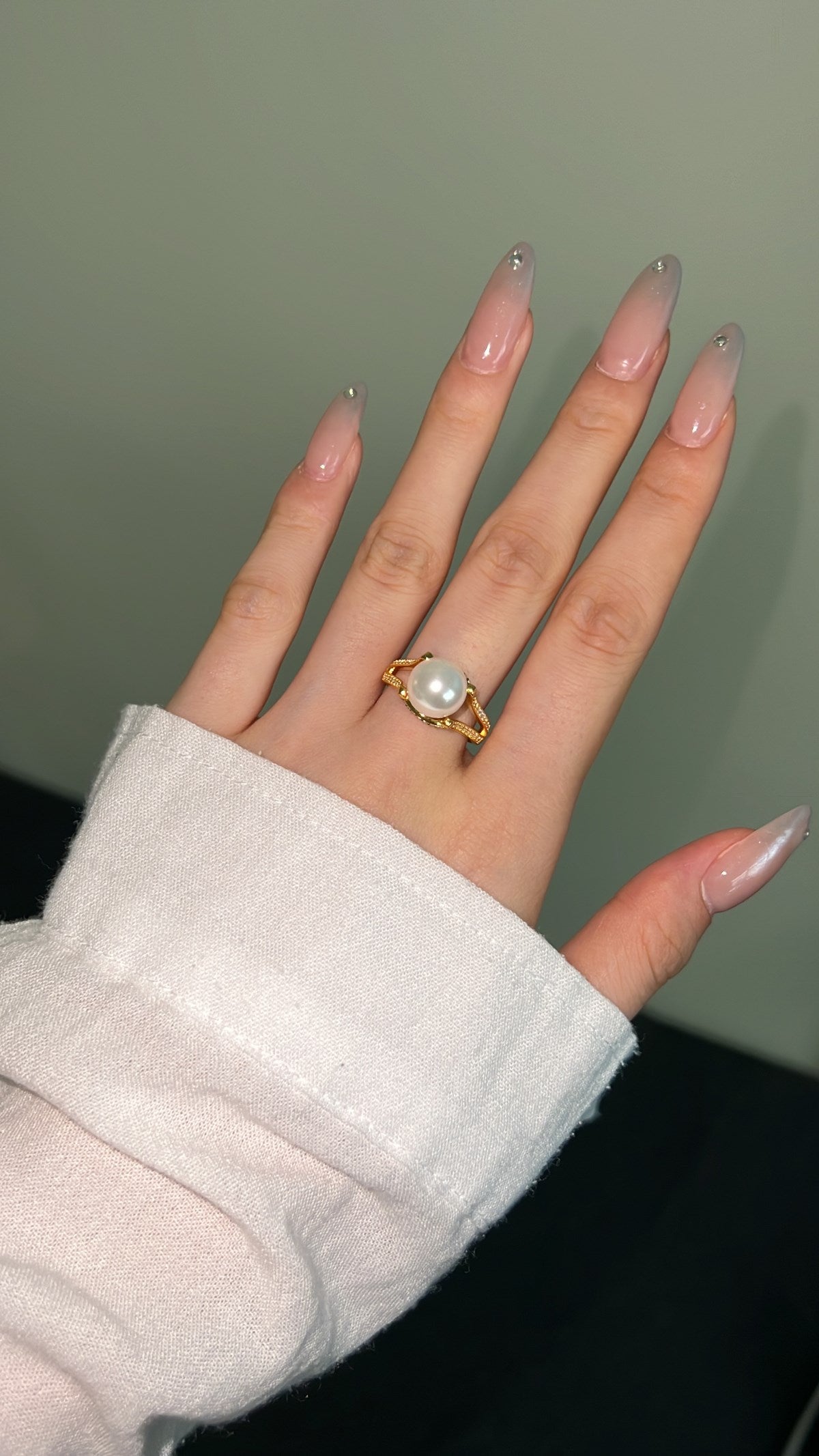 JUDITH Classic Pearl Ring 18K Gold Plated